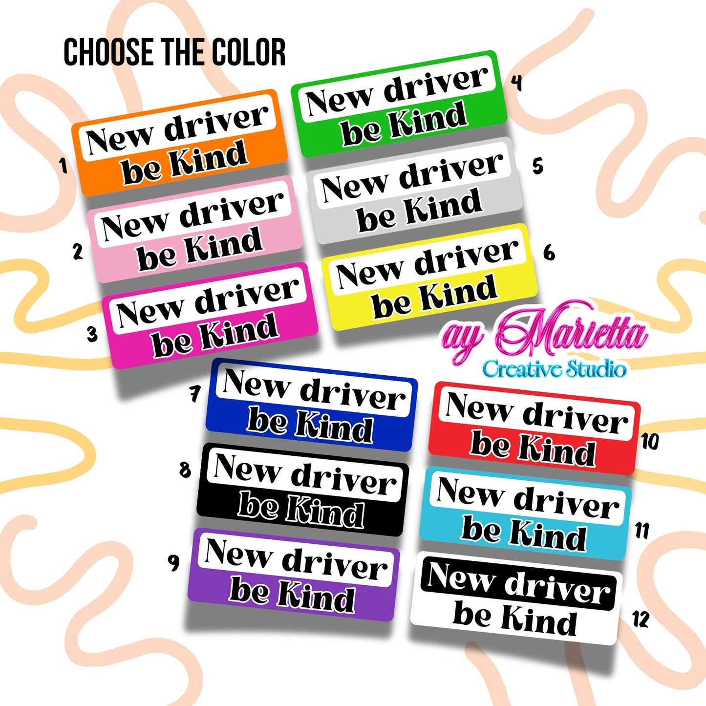 New Driver Be Kind Bumper Sticker / Window Decal