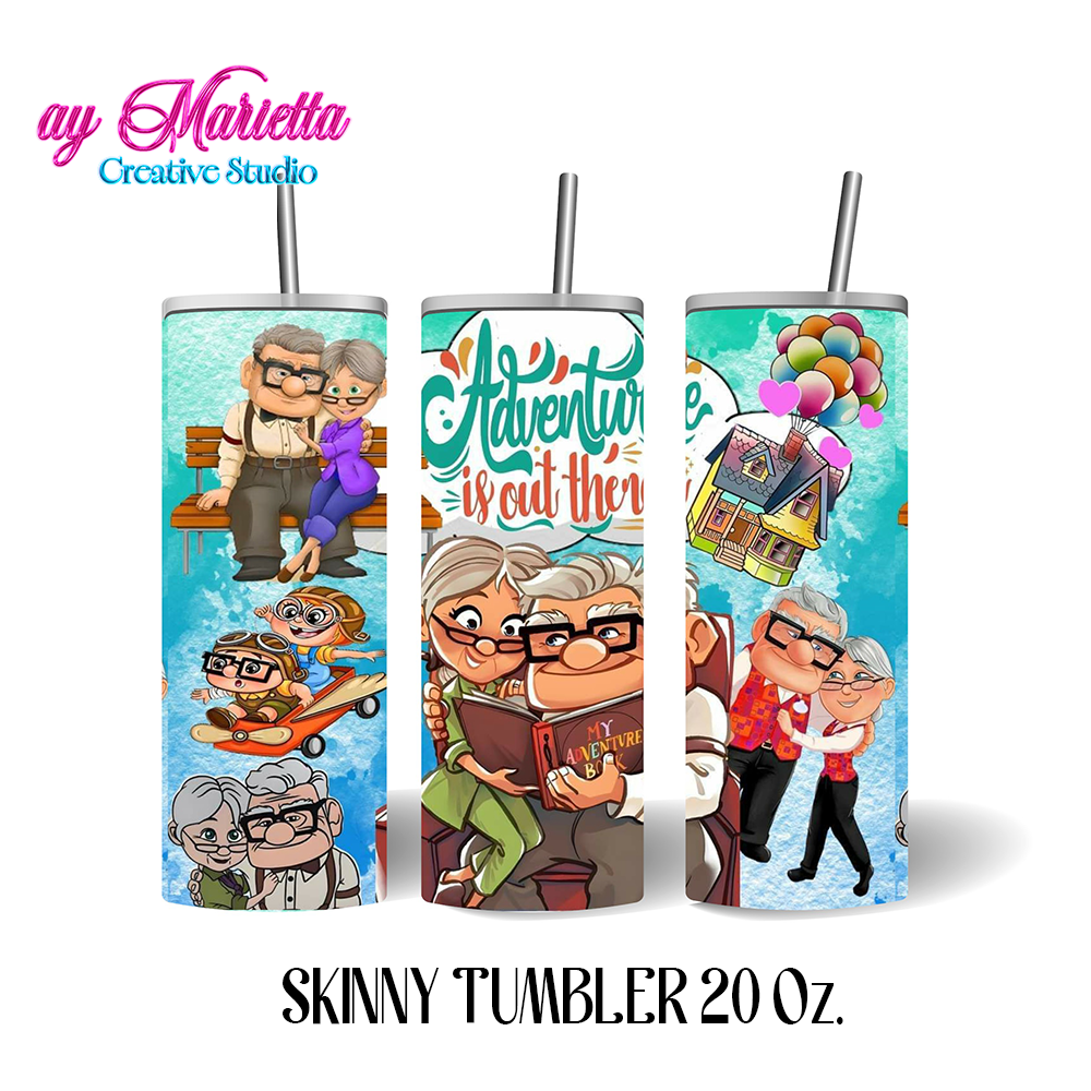 Up / Carl & Ellie "Adventure is Out There" Tumbler – 20 oz Skinny