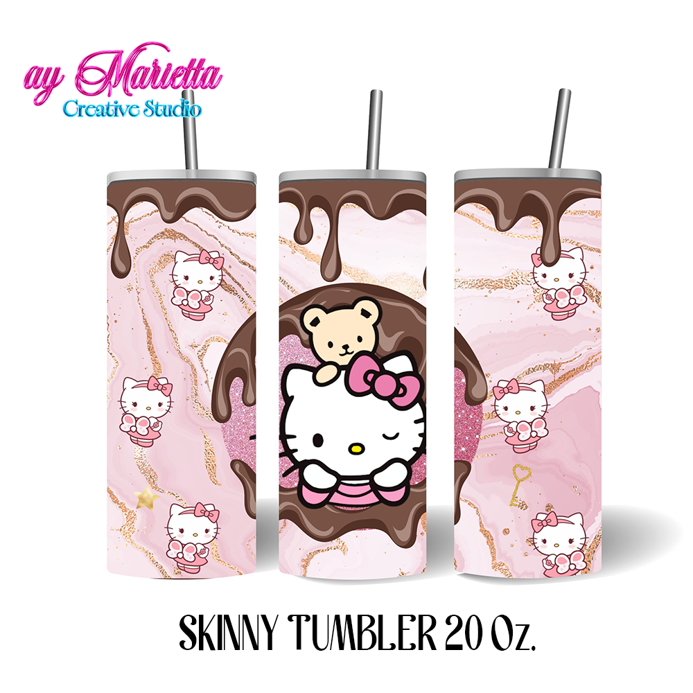 π Hello Kitty Chocolate Drip Tumbler β 20 oz Skinny
