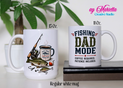 "Fishing Dad Mode" Custom Mug -  Gift for Anglers