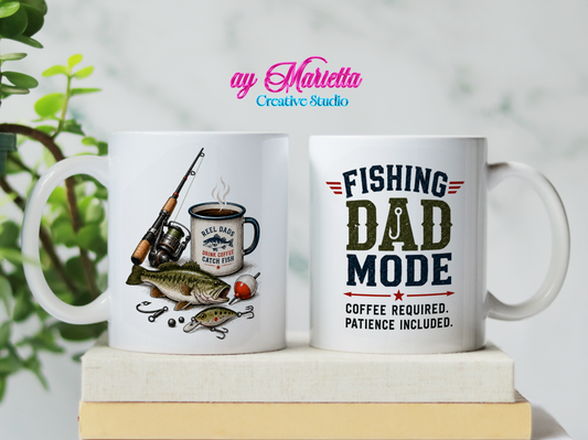 "Fishing Dad Mode" Custom Mug -  Gift for Anglers
